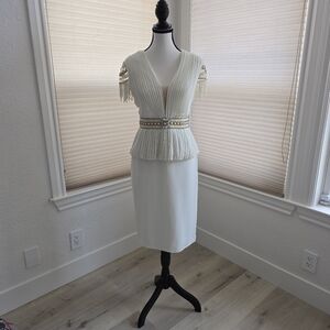 Tarik Ediz Ivory Dress Size 4